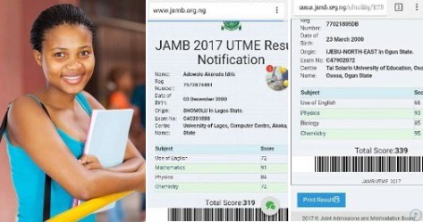 student with highest jamb score