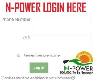 Npower Portal Registration Form 2020/2021- www.npower.gov.ng login