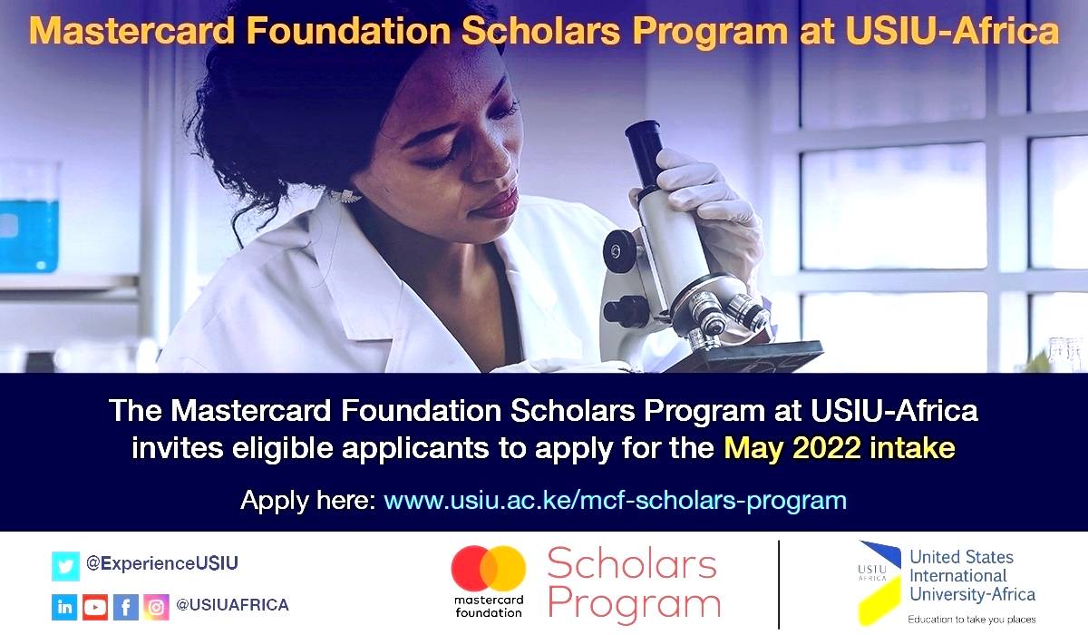 Mastercard Foundation Scholars Program at USIU-Africa 2022 for Young Africans (Fully-funded)