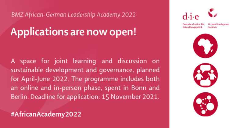 BMZ African-German Leadership Academy 2022 for Early to Mid-career Professionals