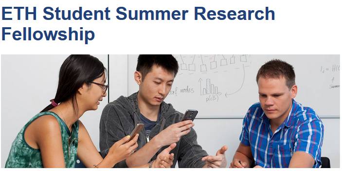 ETH Student Summer Research Fellowship 2022 (Fully-funded)